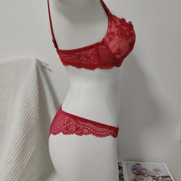 3pcs Set Shirohato embroidered push-up bra & thong & panties Japanese Brand - Picture 9 of 16